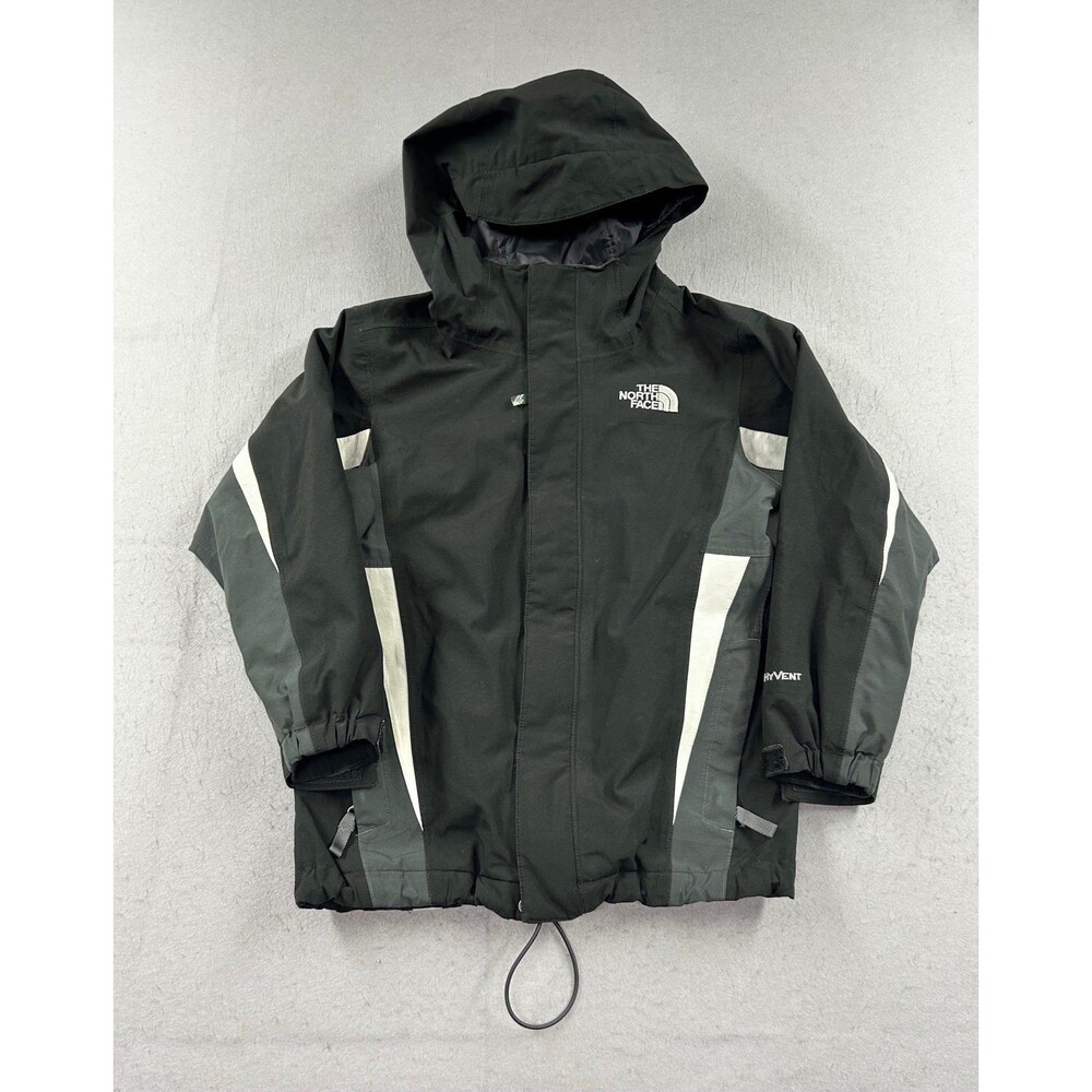 The North Face Kids Boys Black HyVent Hooded Full Zip Jacket